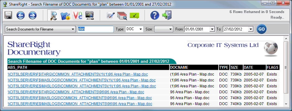 Document Search for 'Plan'